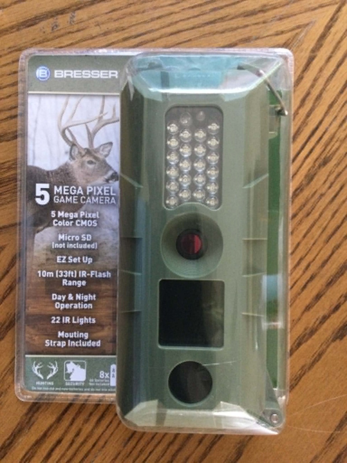 BRESSER 5MP / DAY / NIGHT 24HR GAME TRAIL CAMERA GREEN GC-2MP-PN