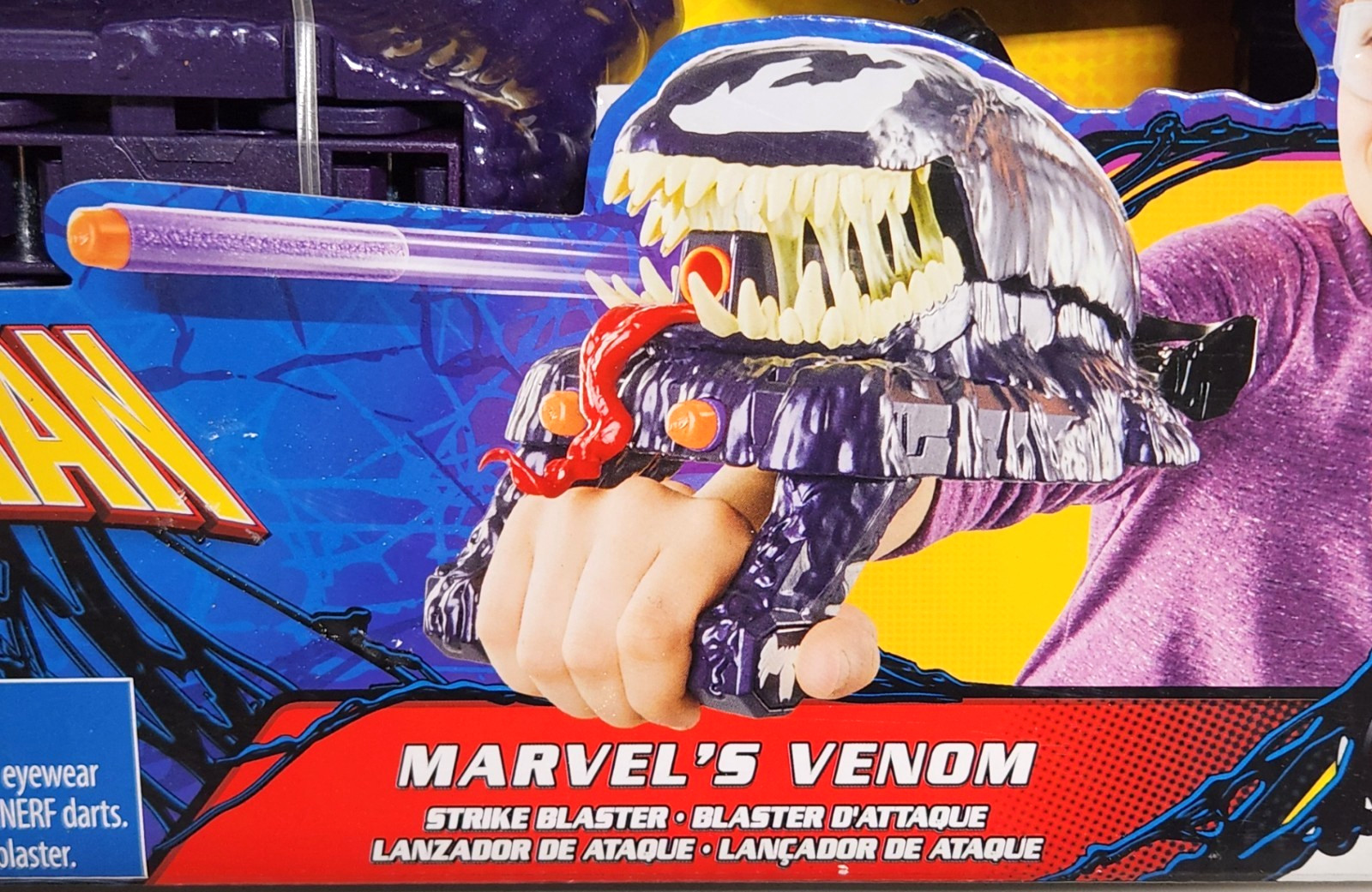 Nerf Marvel Spider-Man VenomVersus Strike Blaster - Hasbro *Box Damage
