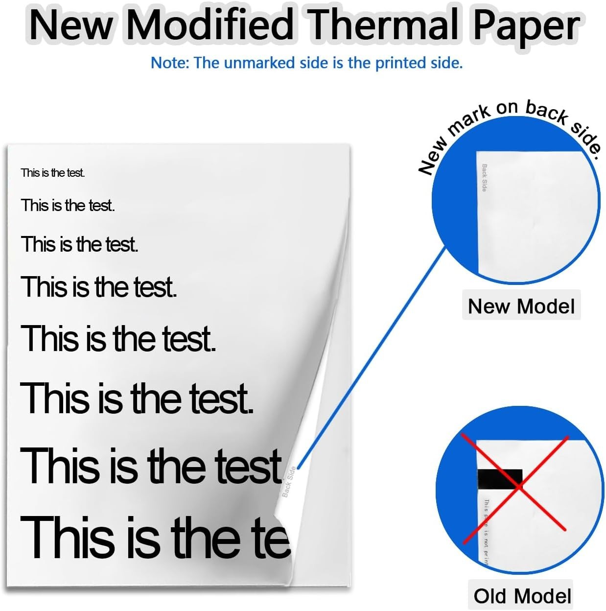 Thermal Printer Paper 8.5 x 11 100 Sheets, 100 Sheets/Continuous Folding