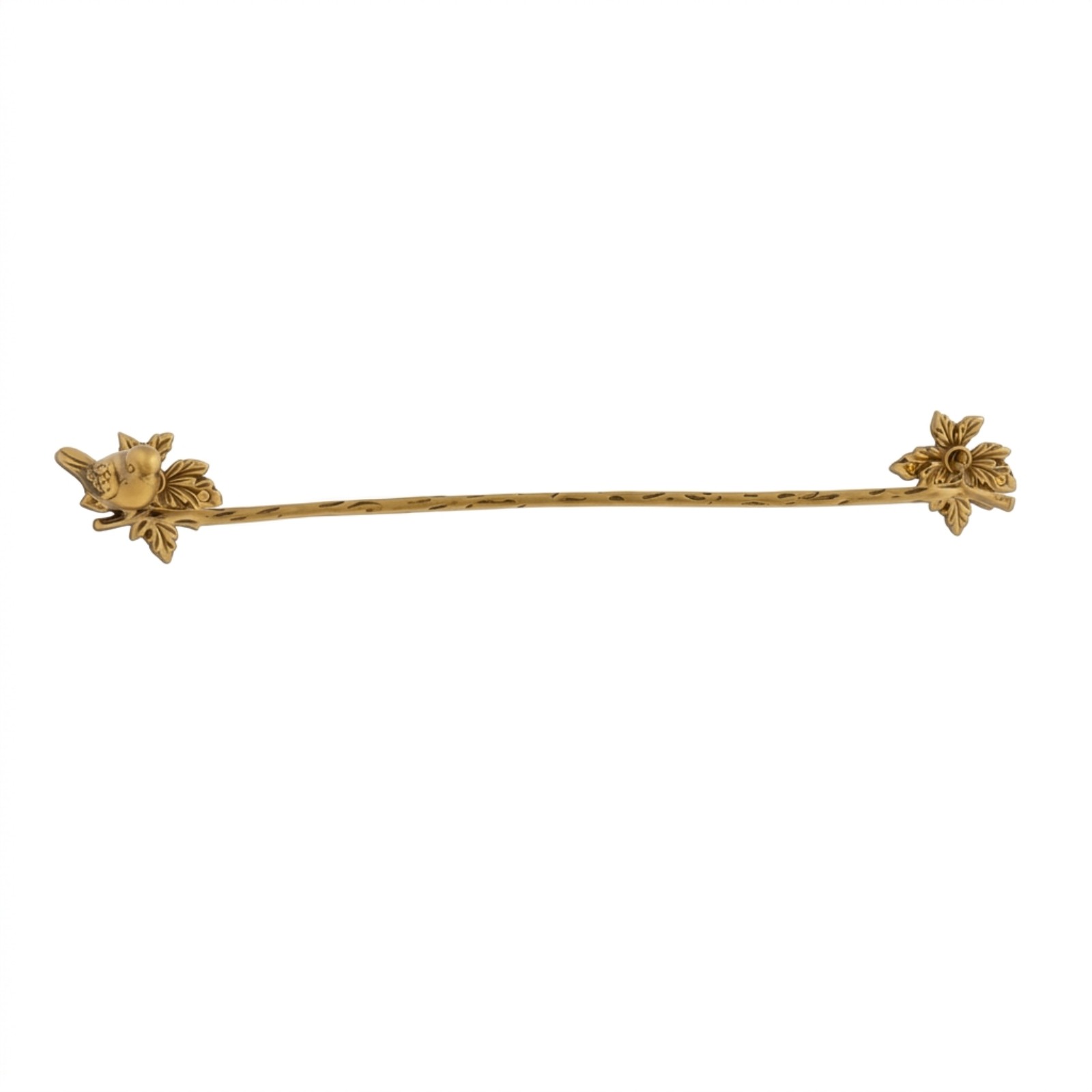 Towel Bar with Bird Motif Wall-Mounted Hardware Vintage-Style for Powder Room