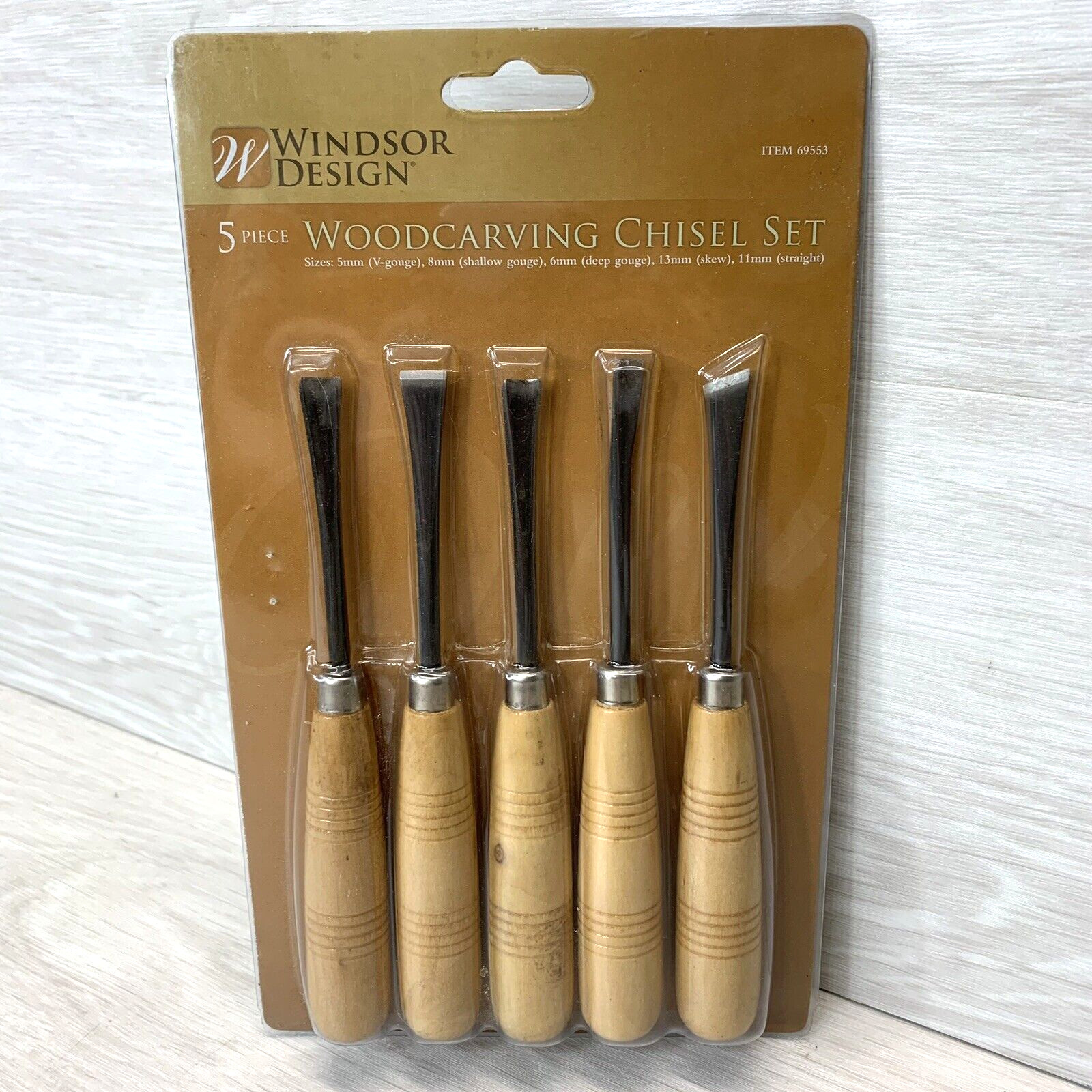 Windsor Design Wood Carving Chisels Set Kit 5 pcs NEW