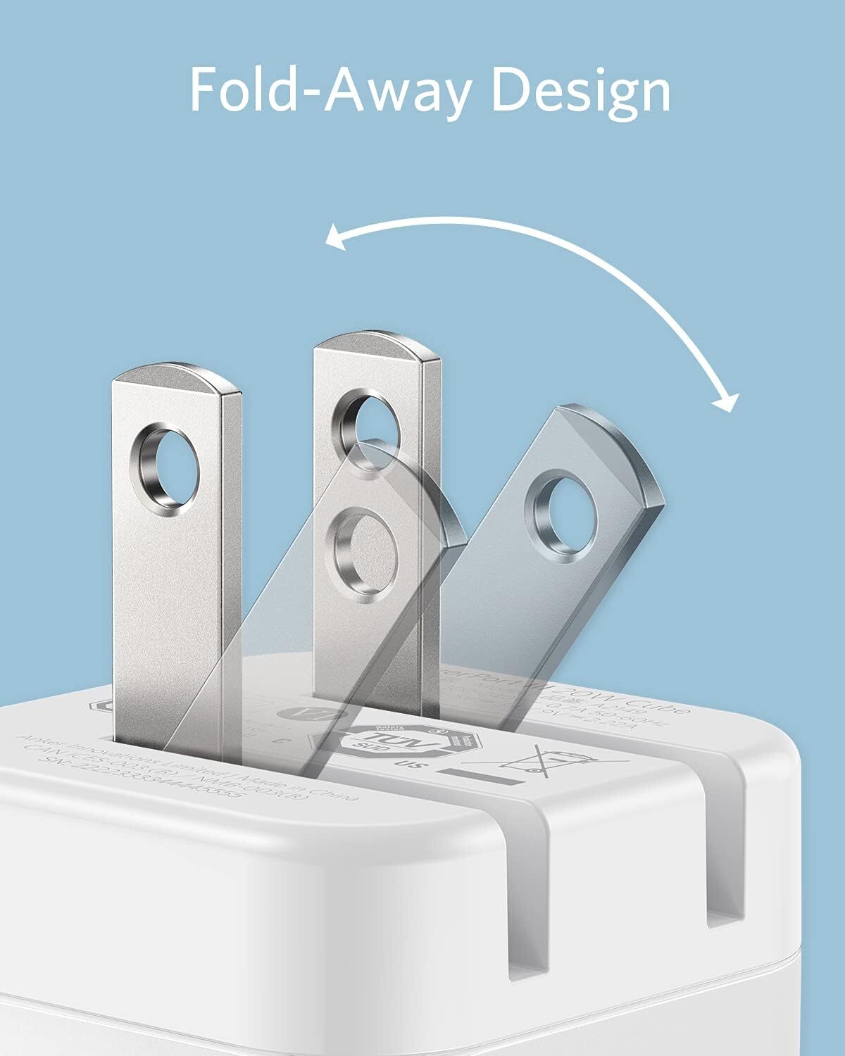 Anker USB C Charger, Anker 2-Pack Fast Charger with Foldable Plug 20W