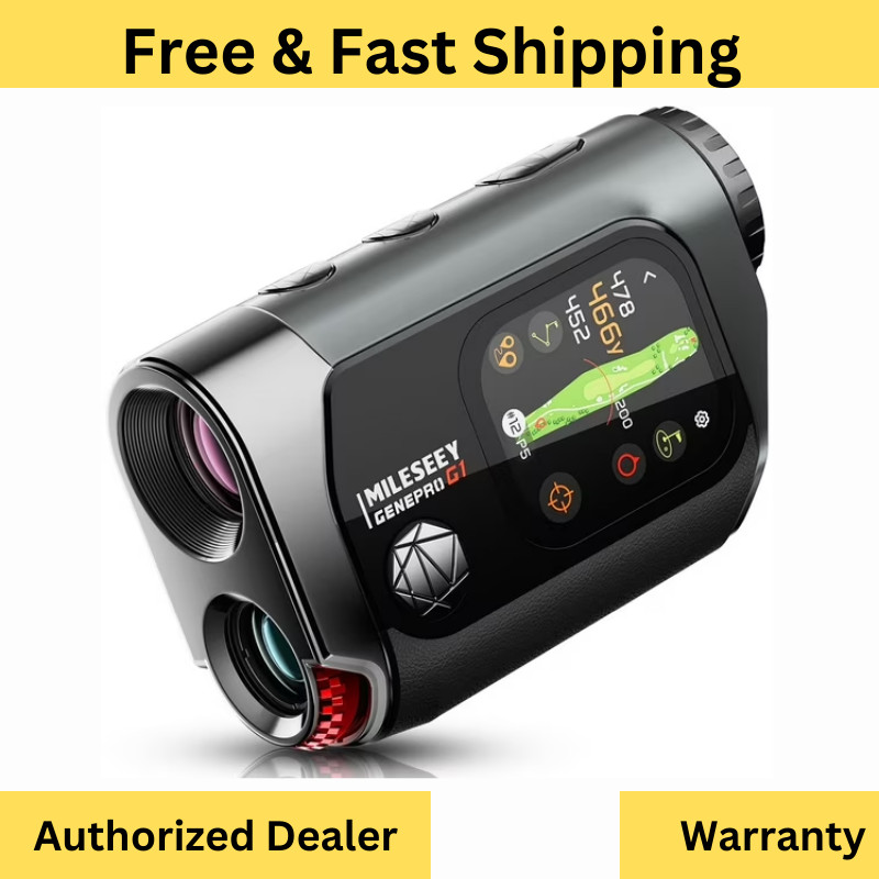 MILESEEY GenePro G1 Golf Rangefinder GPS Touchscreen Slope 1300Y Red/Green