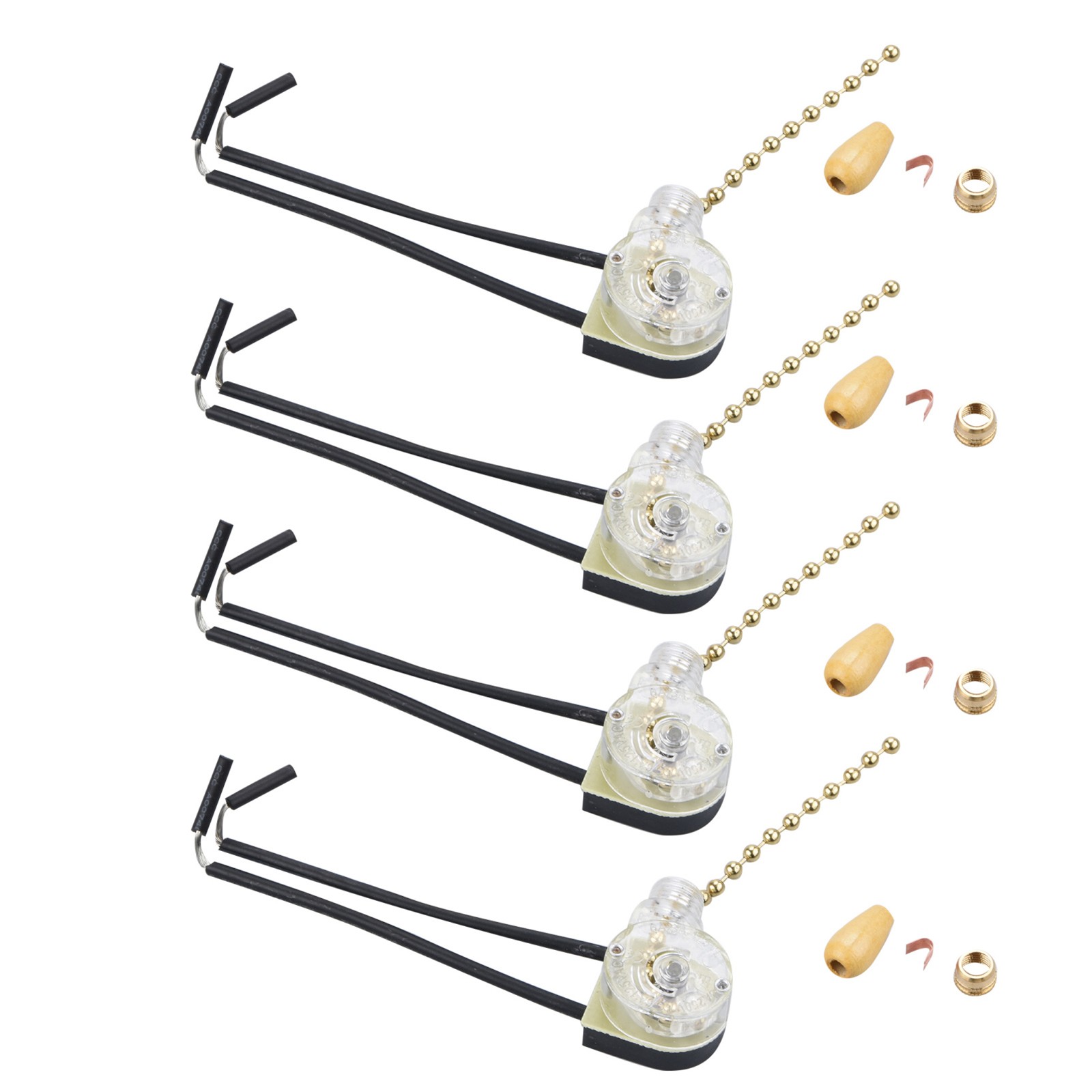 4Pcs/Lot Universal Ceiling Fan Light Wall light Replacement Pull Chain Switch
