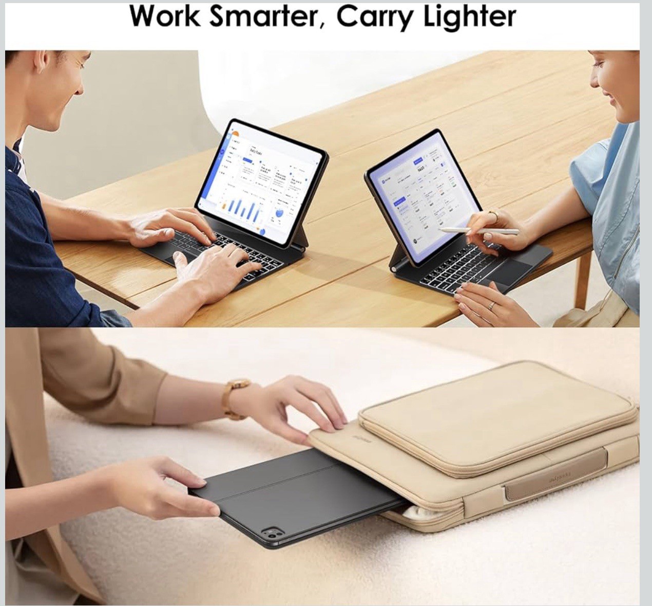 iPad Pro 13-inch (M4 2024 / M5 2025), Magic-Style Magnetic Keyboard Case