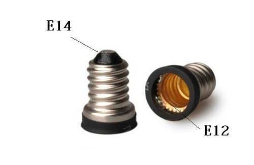 10pc E14 Convert To E12 Adapter Lamp Holder Base Sockets Light Bulbs Candelabra