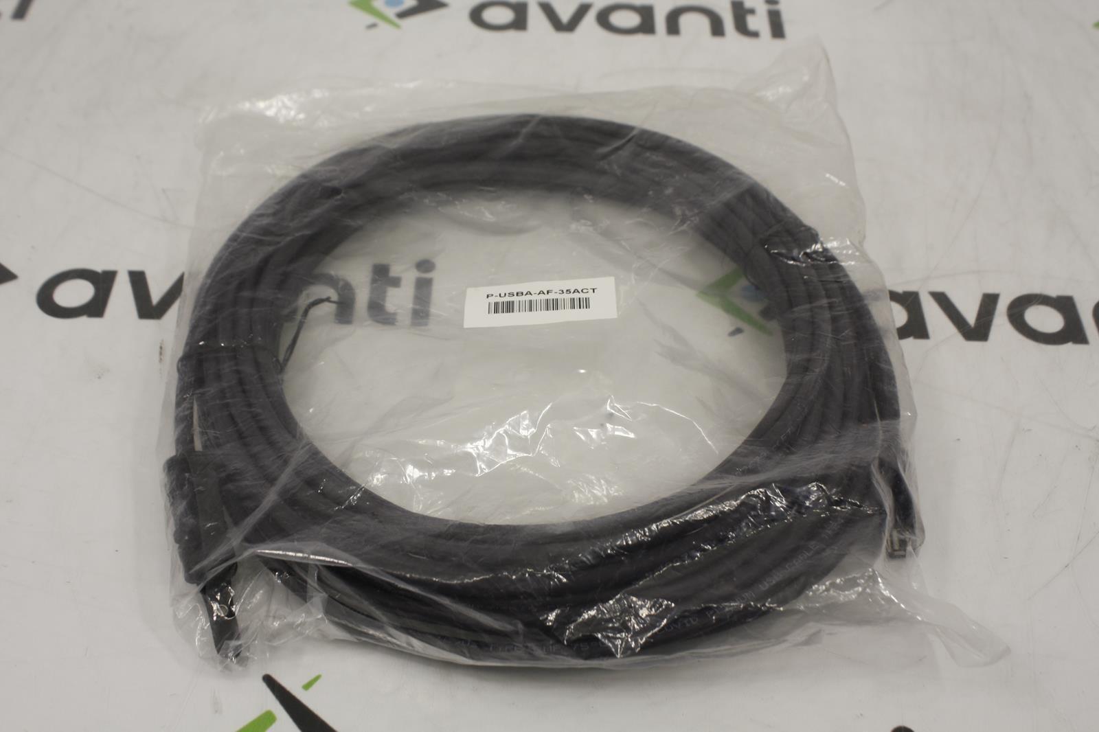 P USBA AF 35ACT 35FT USB 2 0 ACTIVE PLENUM TYPE A MALE TO A FEMALE CABLE BLACK
