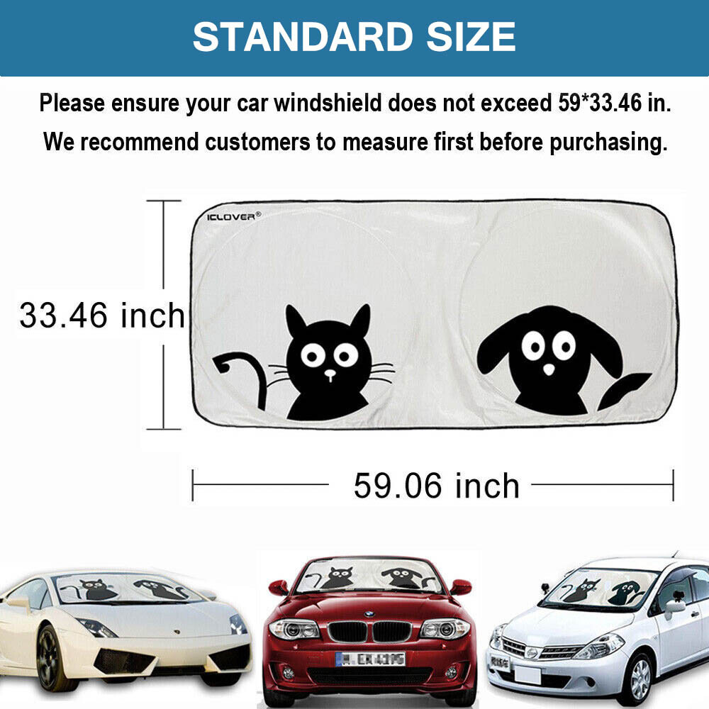 Car Windshield Visor Sun Shade Cover SUY Front Window Foldable UV Block Shield