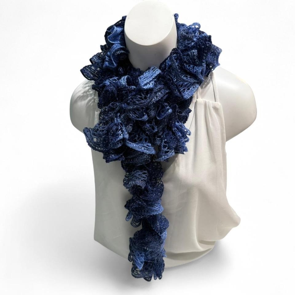 ✨ Handmade Ruffle Lace Scarf — 56" — Soft, Lightweight & Flouncy