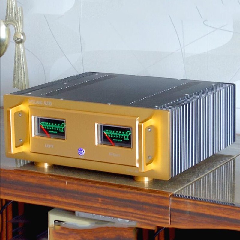 A60 Power Amplifier Chassis Shell DIY Amp Box Enclosure with VU Meter