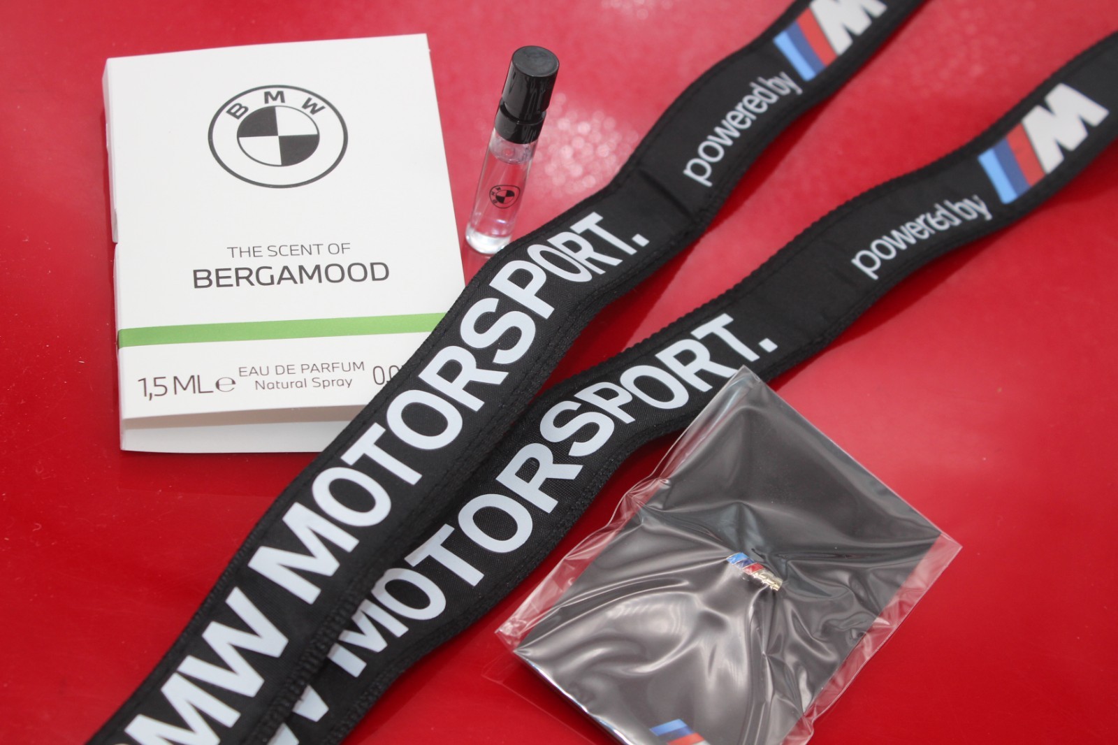 BMW M Motorsport Pin + Lanyard + Perfume Sample New & Original Packaging Lanyard M3 M5