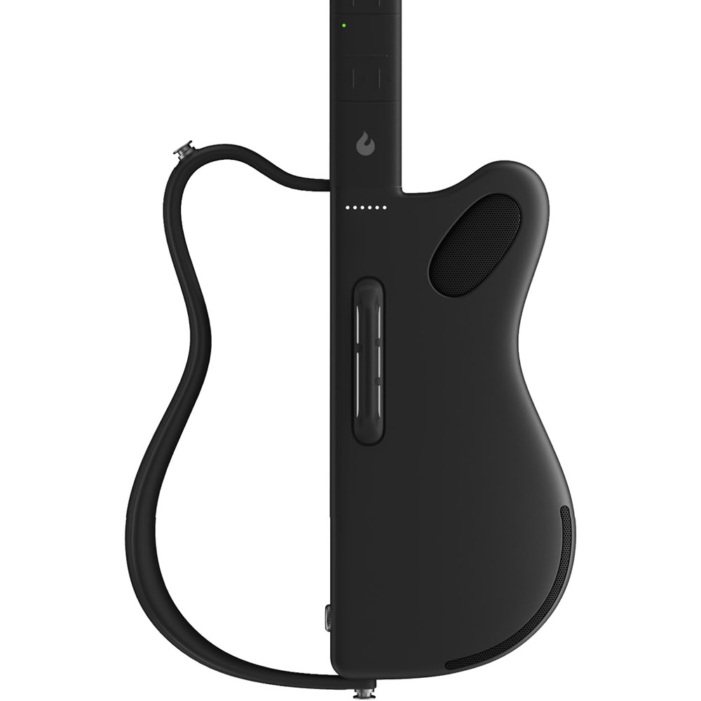 LAVA GENIE Stringless Guitar Bundle Case Mic Stand Sanitizer Black
