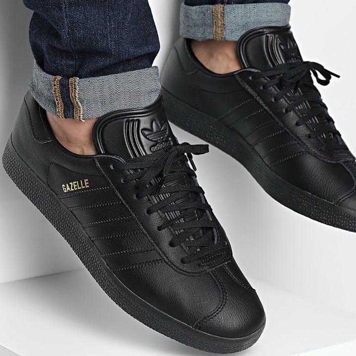 Adidas Originals Gazelle Men’s Athletic Shoe Black Sneaker Trainer Footwear #497