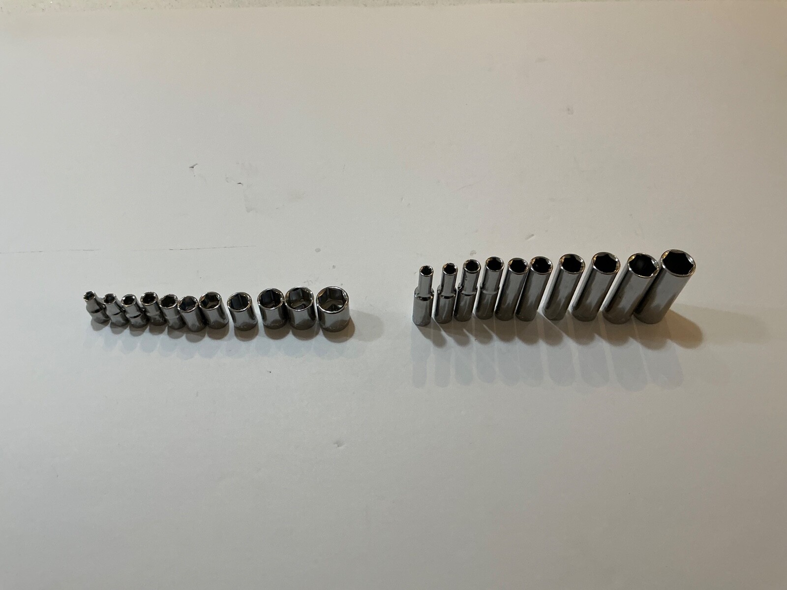 New Craftsman 21 piece 1/4" drive deep & shallow SAE socket set 6 point