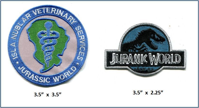 JURASSIC COSPLAY UNIFORM/COSTUME PATCH SET - JPK11 + 12