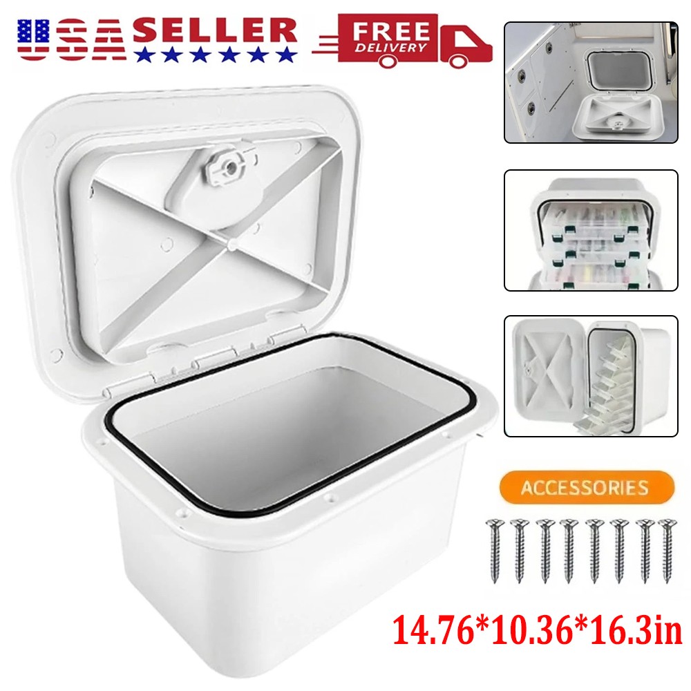 Boat Storage Box ABS Hard Lockable Fishing Tackle Boxes For Boats Container New