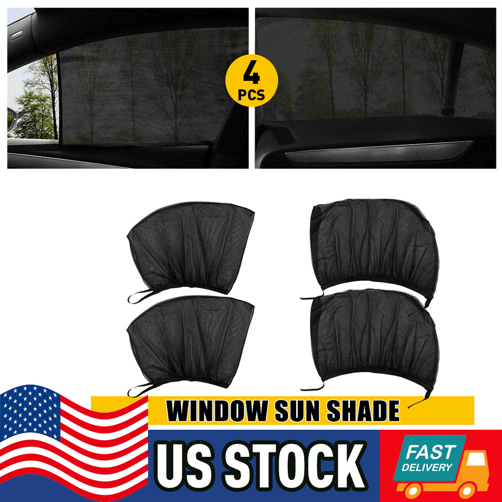 4Pcs Sun Shade Front & Rear Window Cover screen Sunshade Protector Car USA STOCK