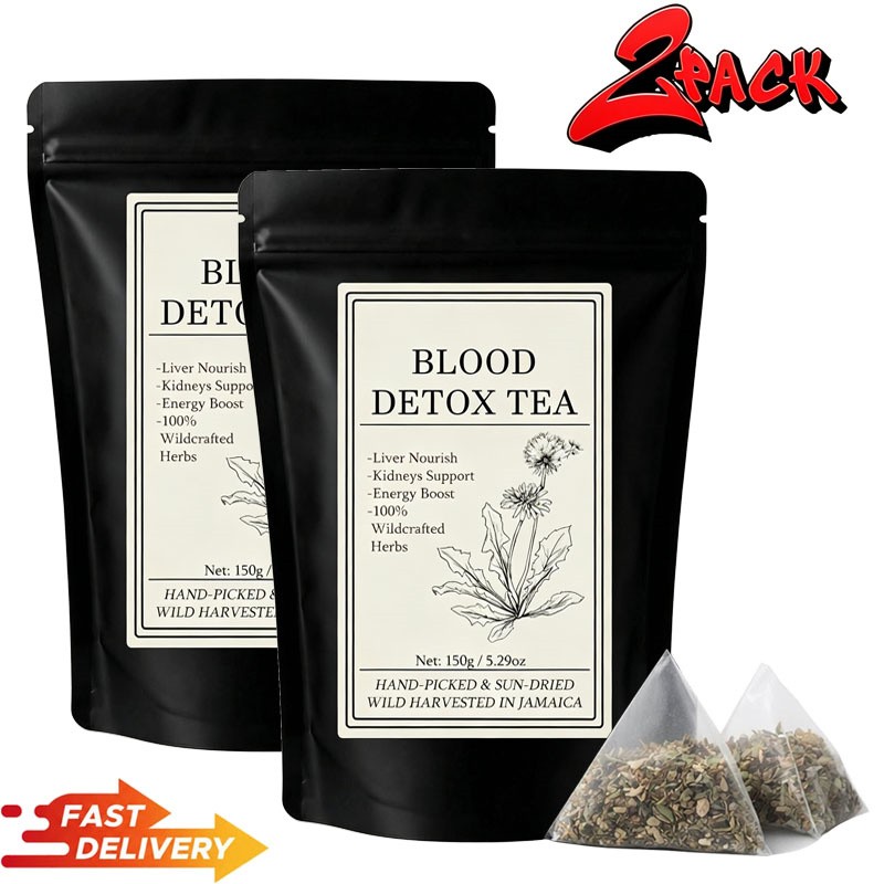 2 Pack Jamaican Healing Garden Blood Detox Tea, Chef Tijani Blood Detox Tea