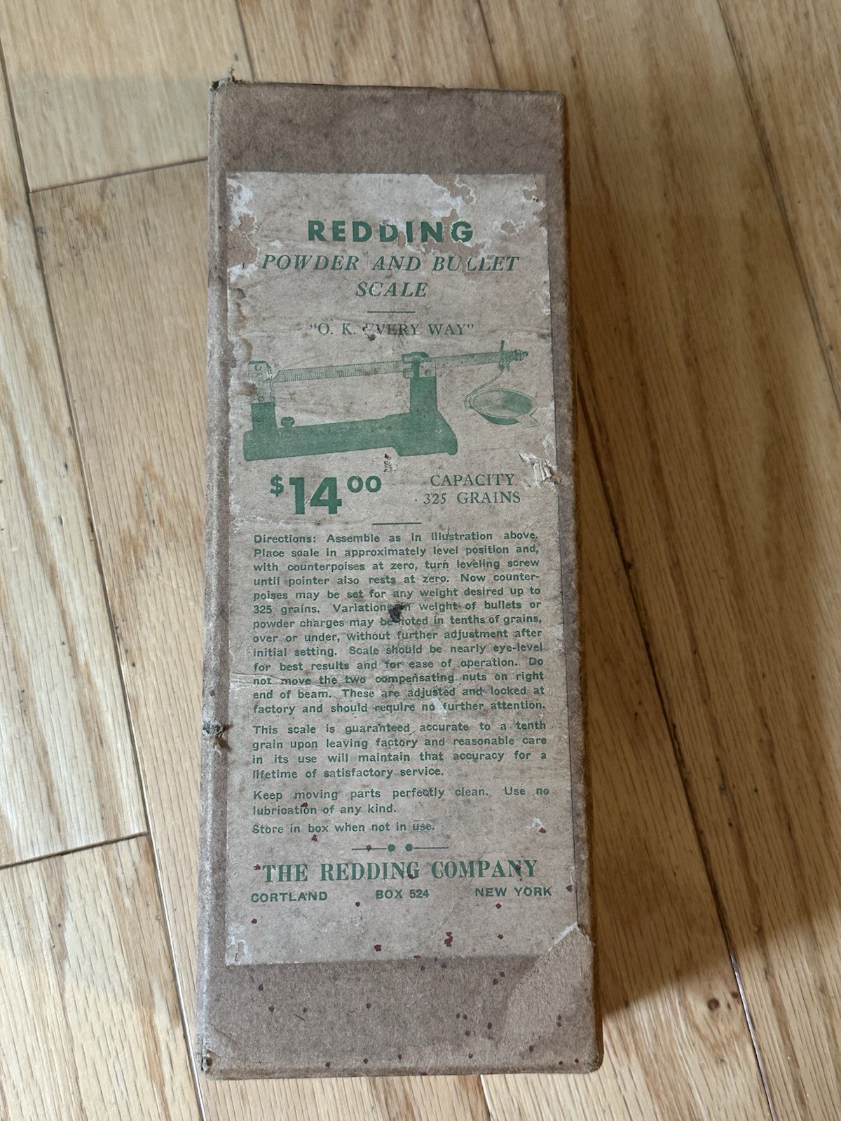 Redding O.K. Every Way Powder Scale Accurate to 1/10 Grain, 325 Grain Capacity
