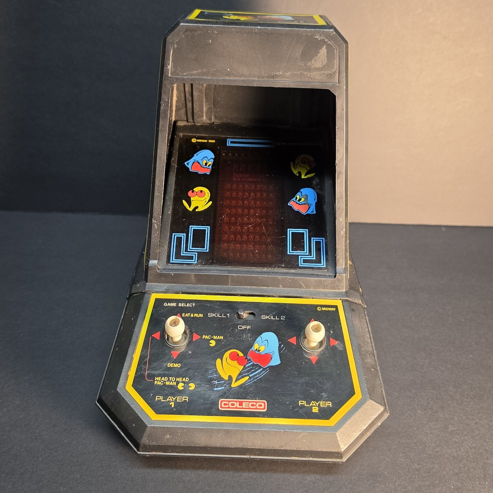 PAC-MAN 1981 Coleco Midway Mini Table Top Arcade Game Untested As Is PARTS ONLY