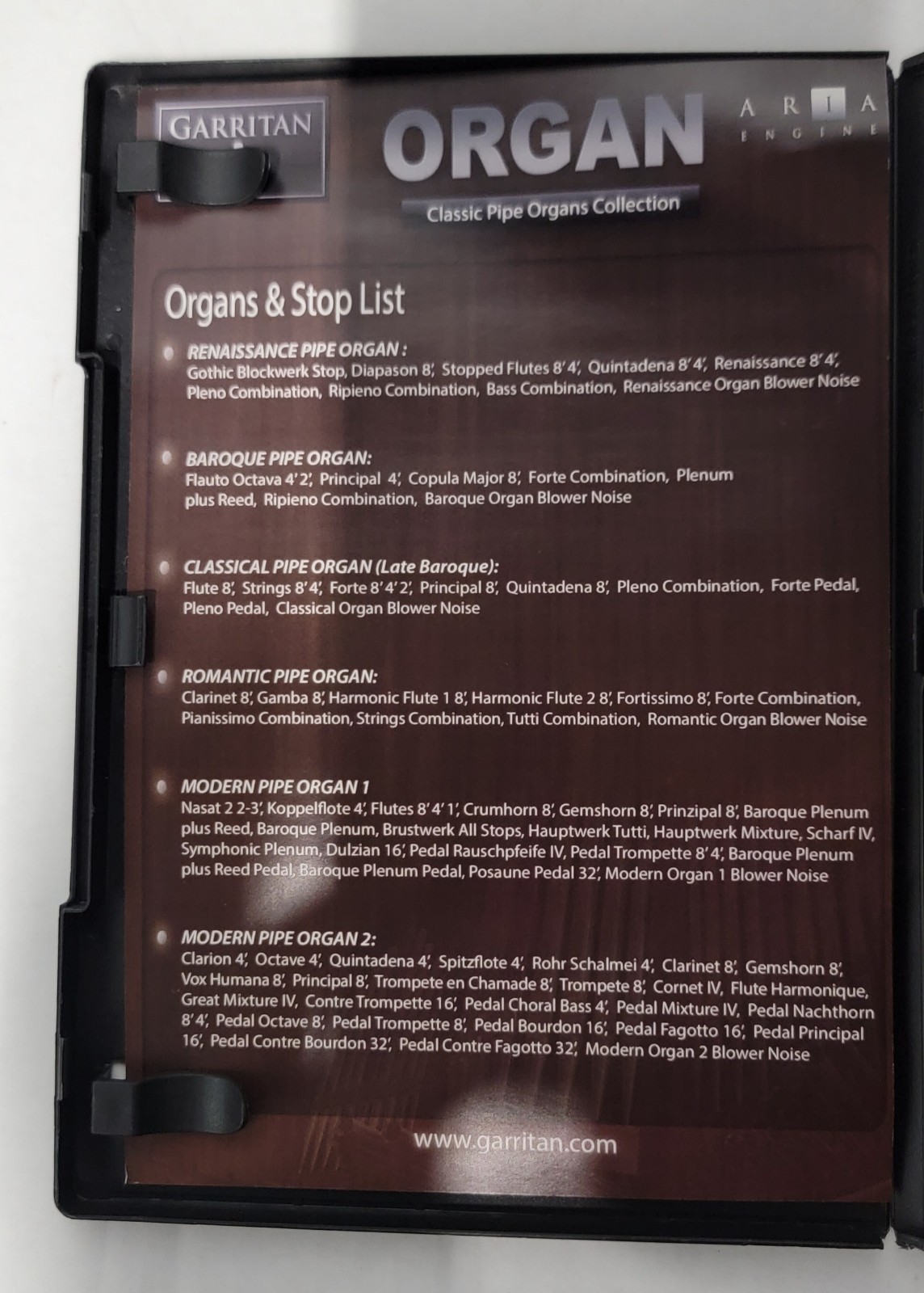 Garritan Organ - Classic Pipe Organs Collection (Windows/Mac DVD, 2012)