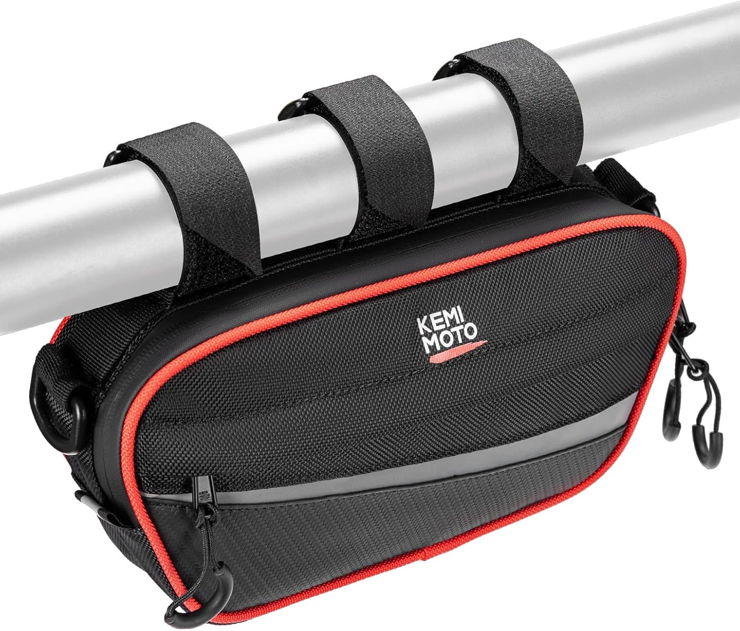UTV Roll Cage Storage Bag Black and Red, Grab Handle Storage Bag | Universal Fit