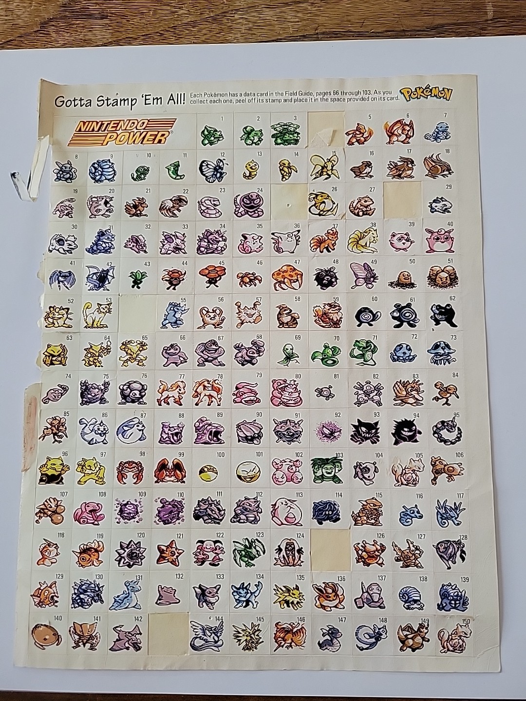 Nintendo Power Pokemom Stamp Sticker Set