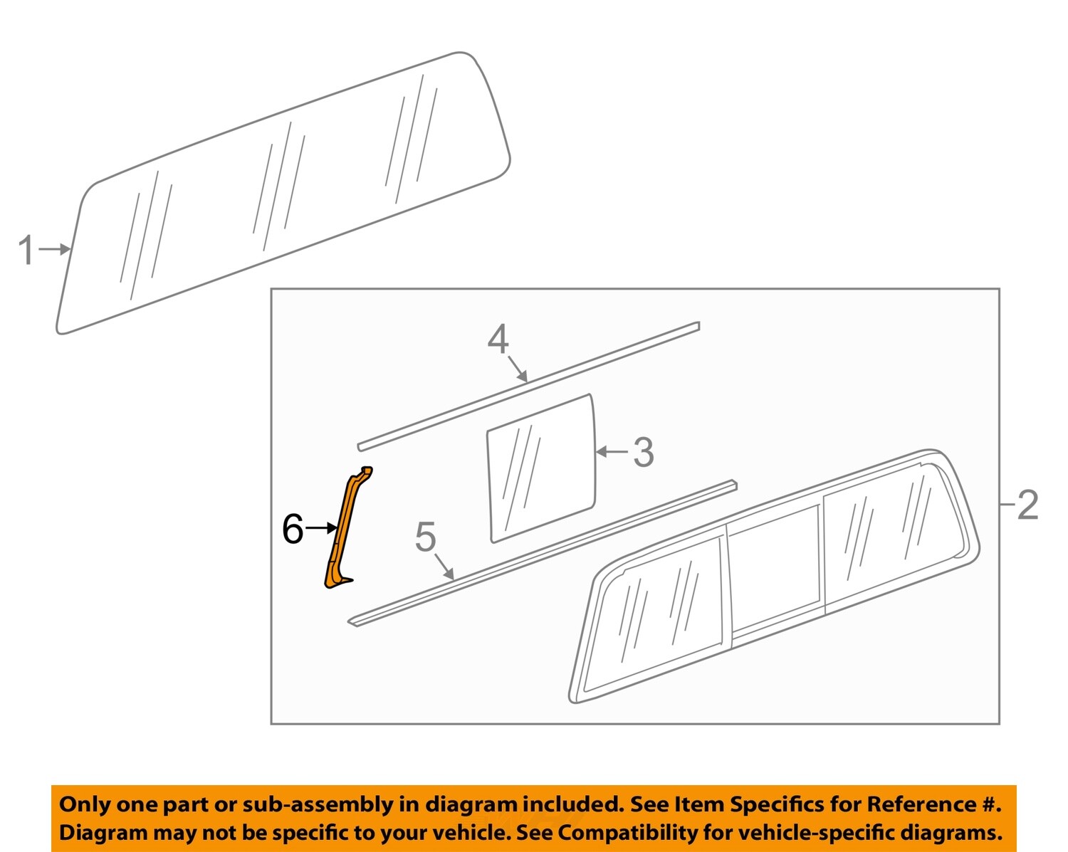 GM OEM 15-23 Canyon,Colorado Back Glass Glass-Side Cover 23451113