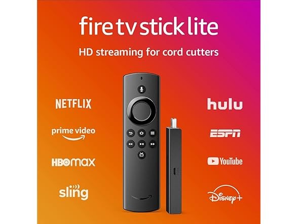 Fire TV Stick LITE HD Free Live TV Alexa Voice Remote Lite Smart Home Controls