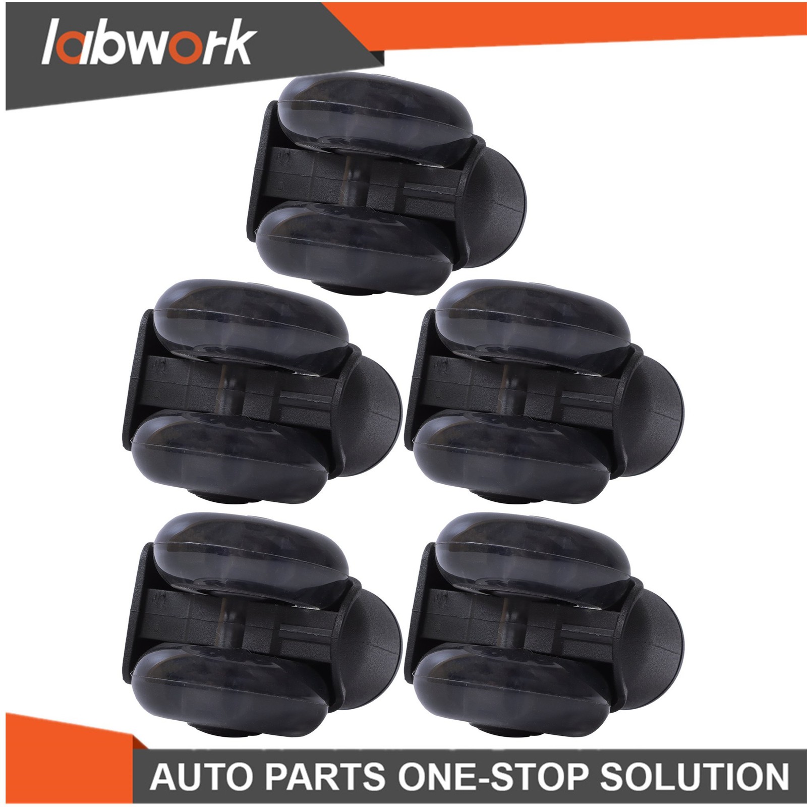 Labwork 5 Pack 2 Inch Universal Mute Rubber Chair Casters 360° Swivel Wheels