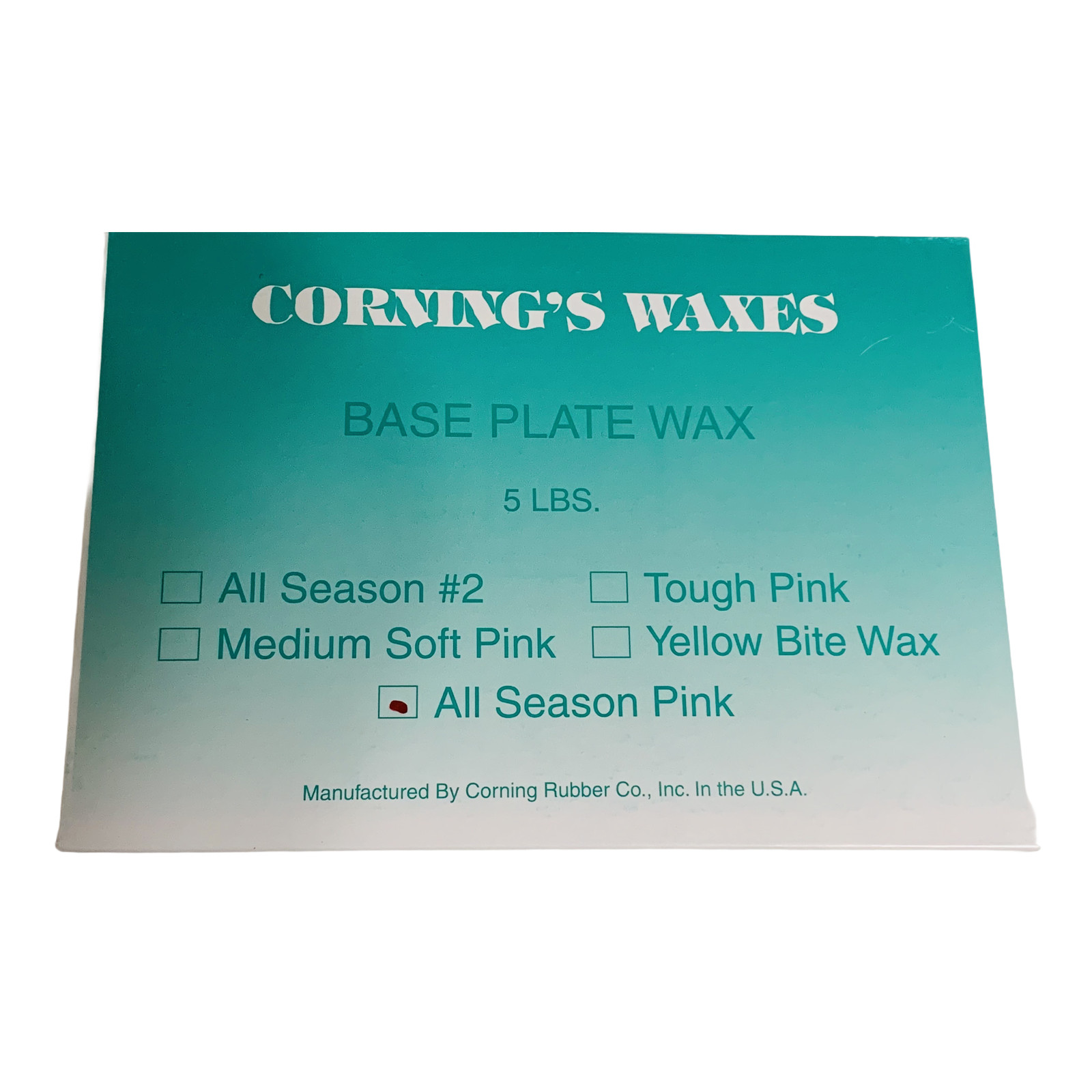 Base Plate Wax Pink - All Season -  5 lb - Corning