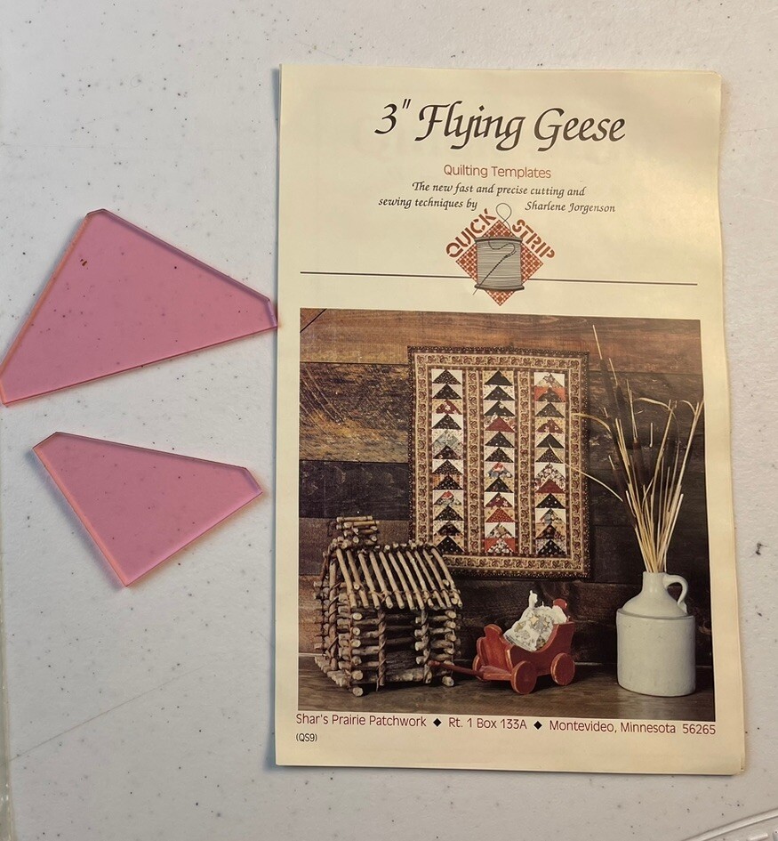 3” Flying Geese Shar's Prairie Patchwork Templates & Booklet Quick Strip