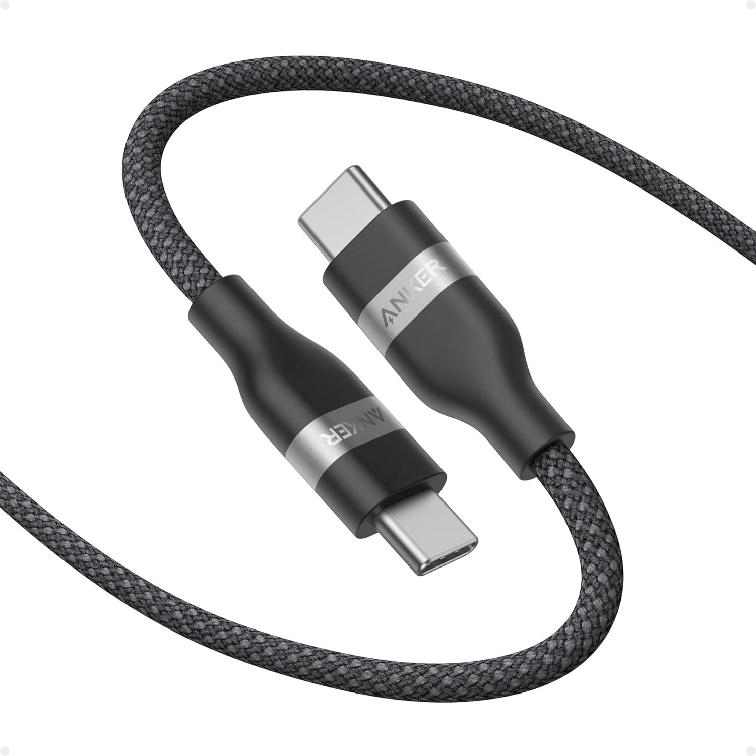 Anker Nano USB C Cable 240W Charging 3ft Flexible Braided Cord for iPhone 16/Mac