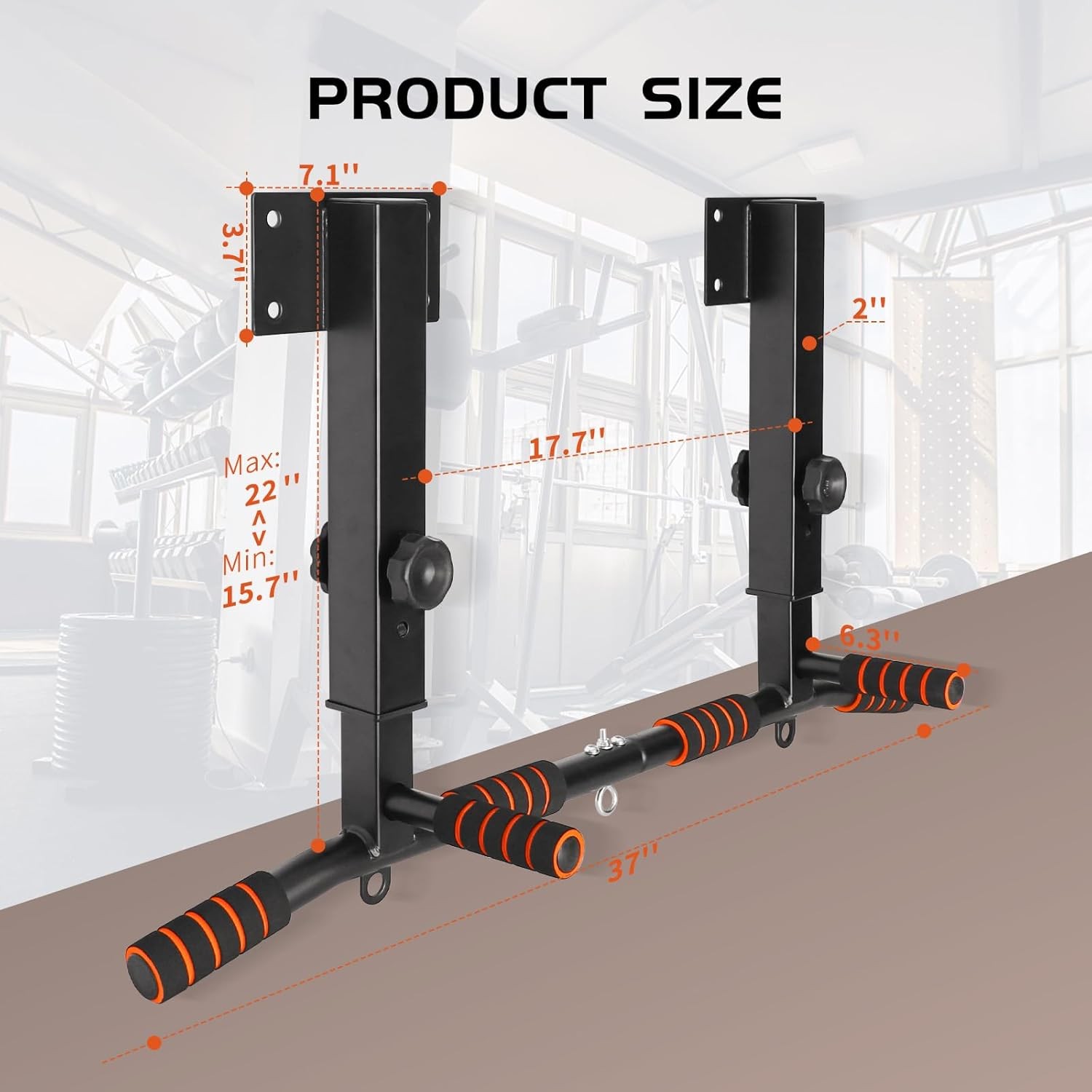 Pull Up Bar Wall Mounted: Wall Adjustable Joist Mount Pull Up Bar & Chin Up Bar