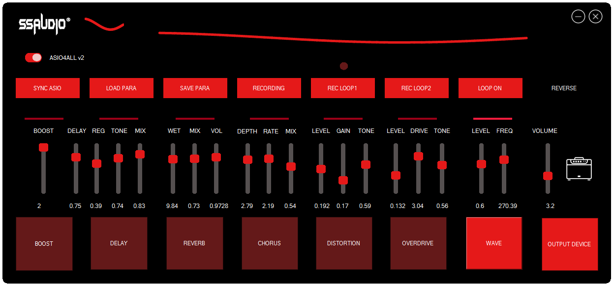 ASIO USB Audio Interface with Guitar Multi Effects Software Bundle