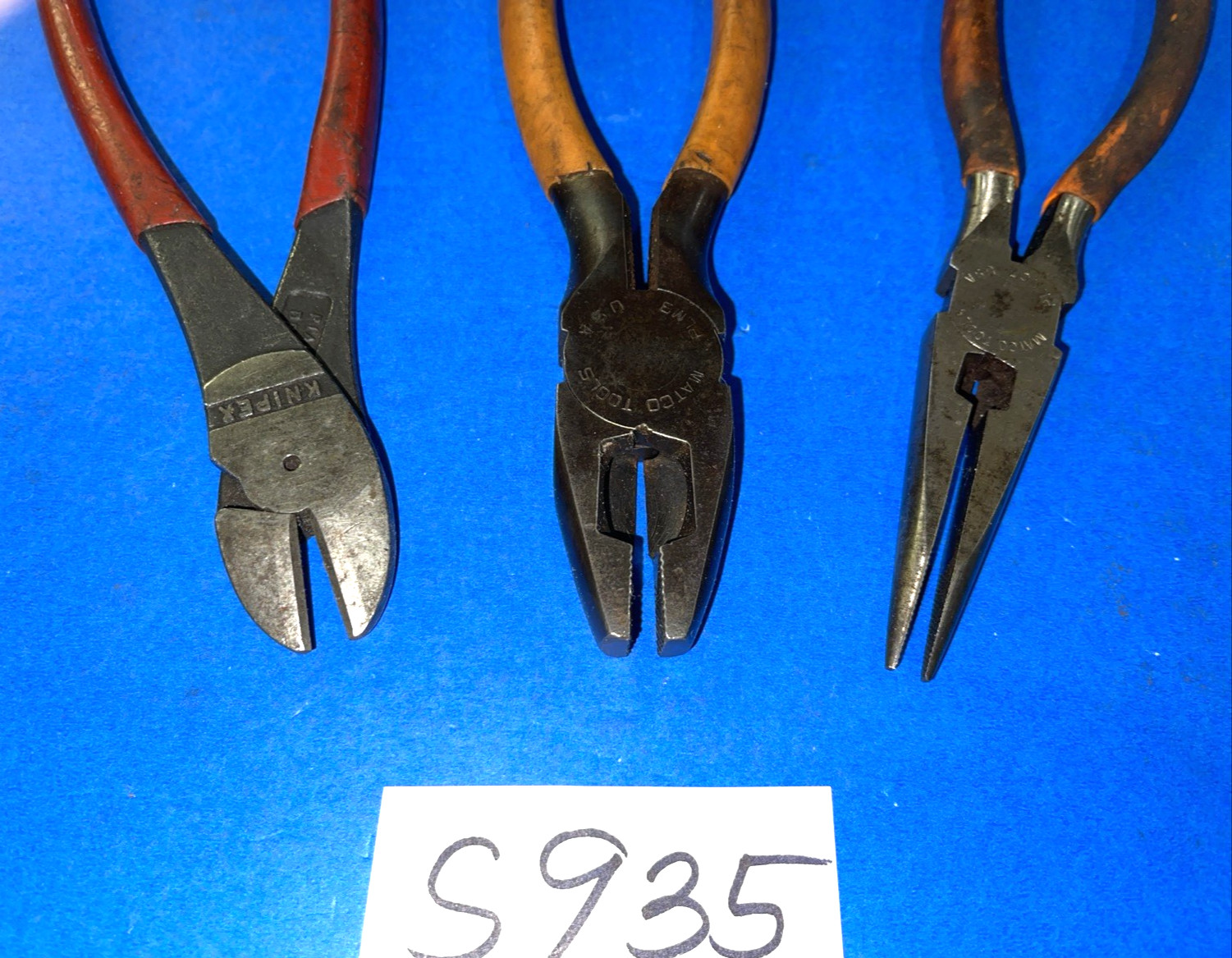 MATCO TOOLS 3 PIECE NEEDLE NOSE WITH CUTTER, LINEMANS, KNIPEX DIAGONAL CUTTER