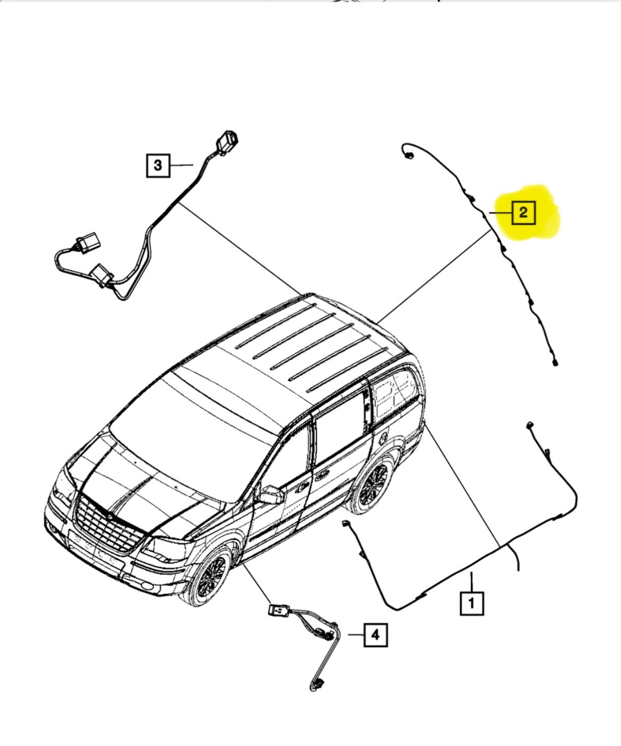 Rear Fascia Wiring - Mopar (5113473AC)