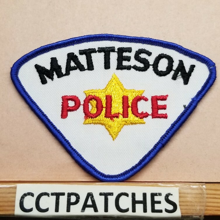 VINTAGE MATTESON, ILLINOIS POLICE SHOULDER PATCH IL