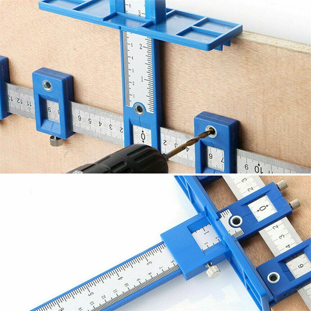 Cabinet Hardware Jig Adjustable Punch Locator Handle Template Tools Drill Guide