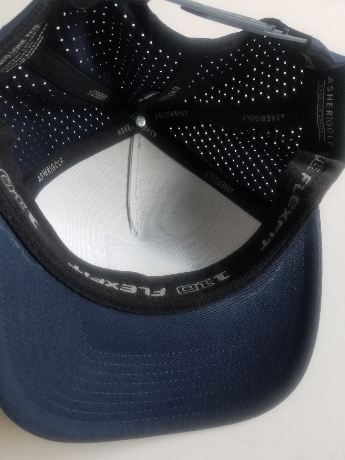 Thinking Birdie Making Bogey Patch Panel Blue Players Snapback by Asher Golf