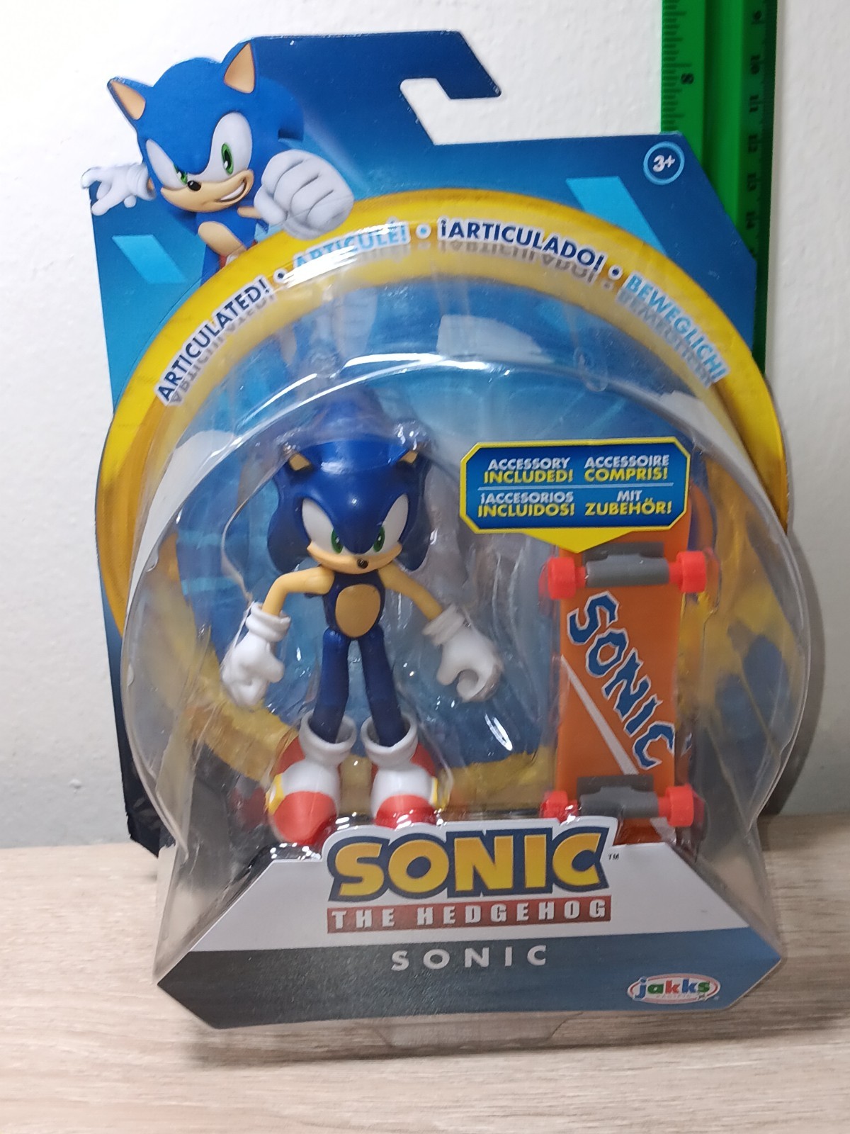 *FREE SHIP* 🛹 4" ORANGE SKATEBOARD SONIC the Hedgehog Jakks Pacific Sega