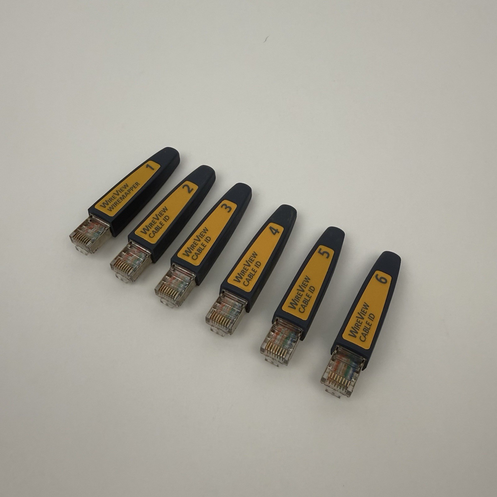 Fluke Networks WireView Cable ID Set #1-6 RJ45 Network Cable Tester IDs Lot of 6