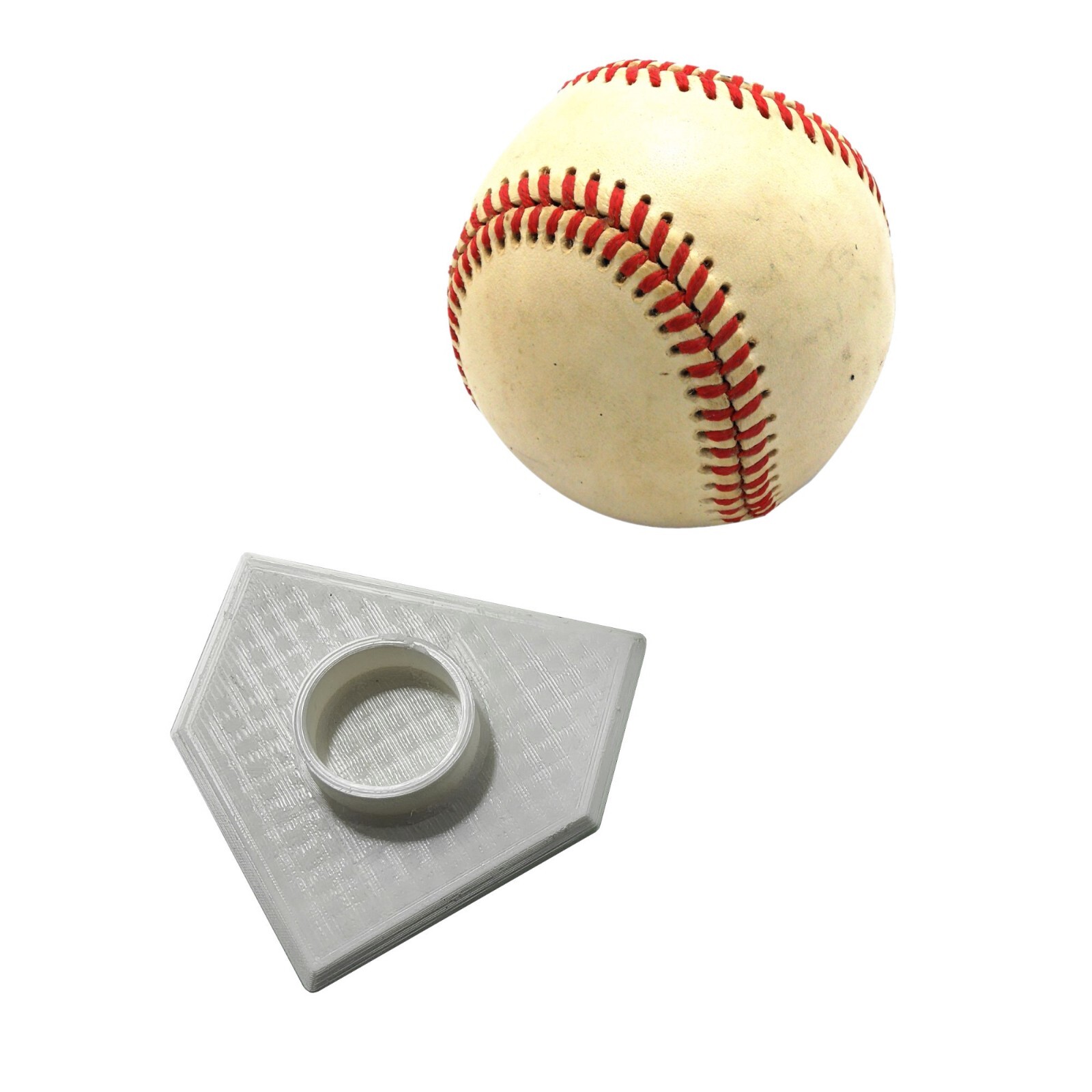 Baseball Display Stand, Home Plate, Mount, Holder, Trophy, White, NEW