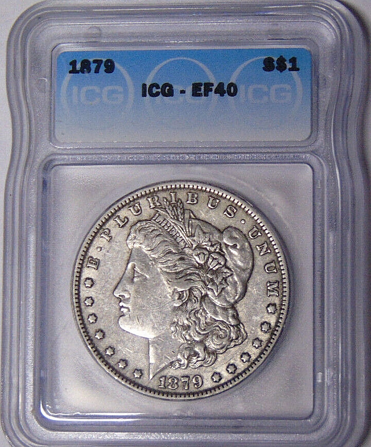 ICG XF40 1879-P Morgan Silver Dollar Philadelphia Mint #5749681002
