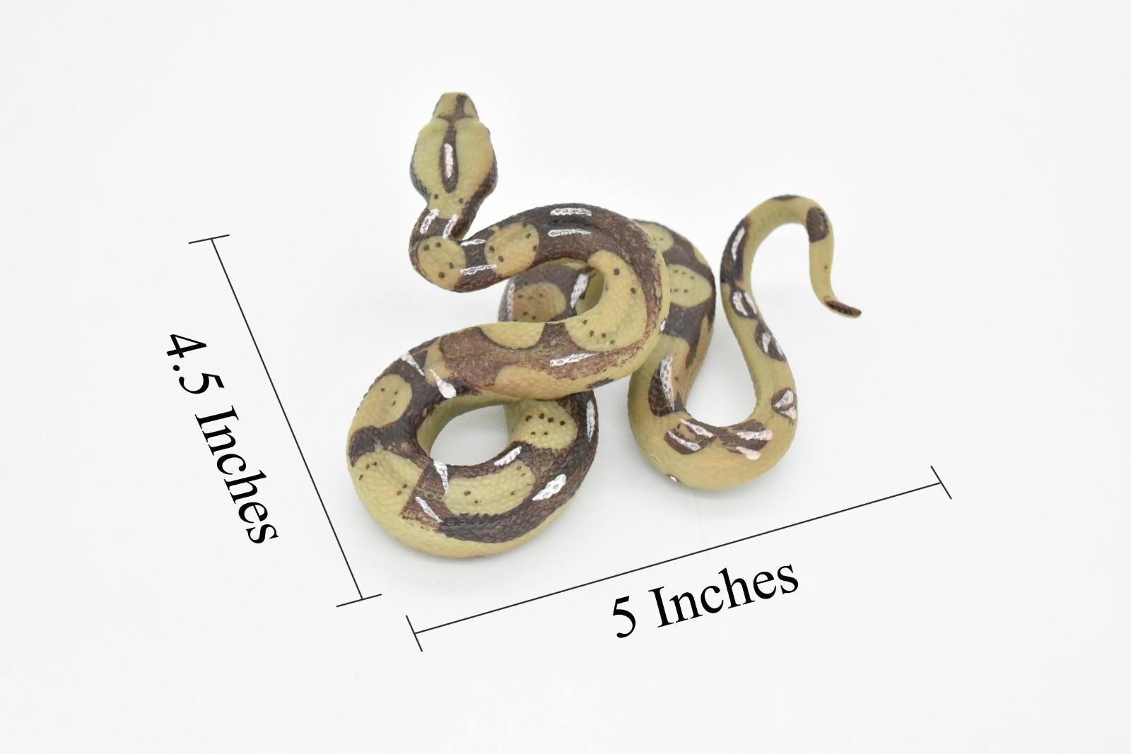 Python Snake Toy, Museum Quality Rubber Model Hand Painted Figurine 5" CH100BB87