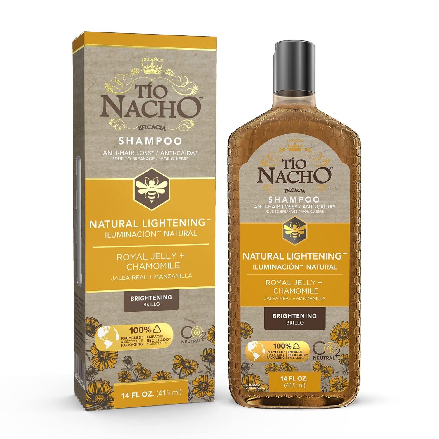 Tio Nacho Natural Lightening and Volumizing Shampoo with Royal Jelly and Chamomi