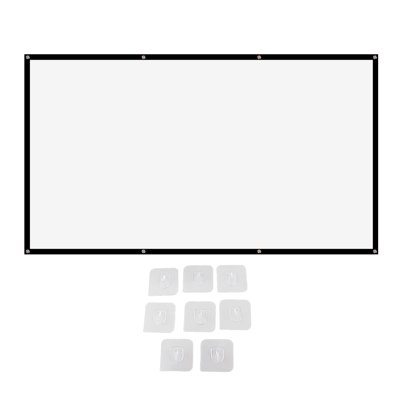 100 Inch Projector Screen Foldable Portable Soft Clear HD Projector Screen JDVF