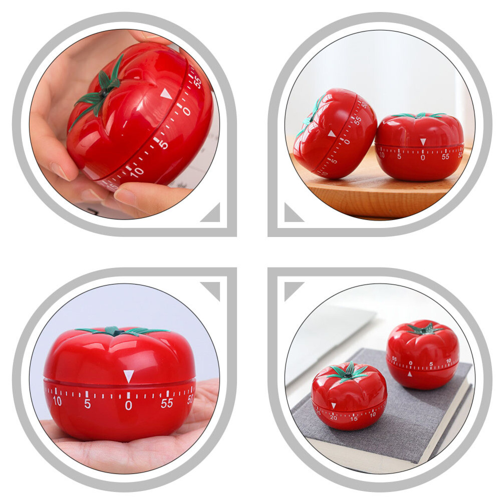 2pcs Visual Timer Clock Fruit Shape Timer Pomodoro Timer Cube Fruit Timer