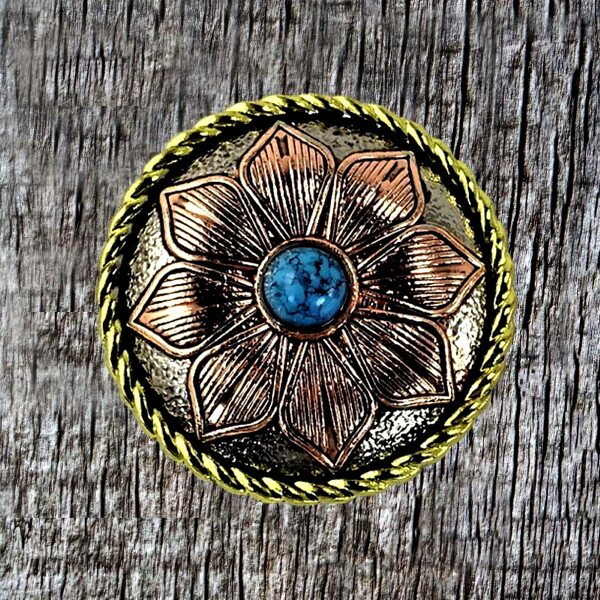 Prairie Rose 1 Inch Concho CON415-G-A