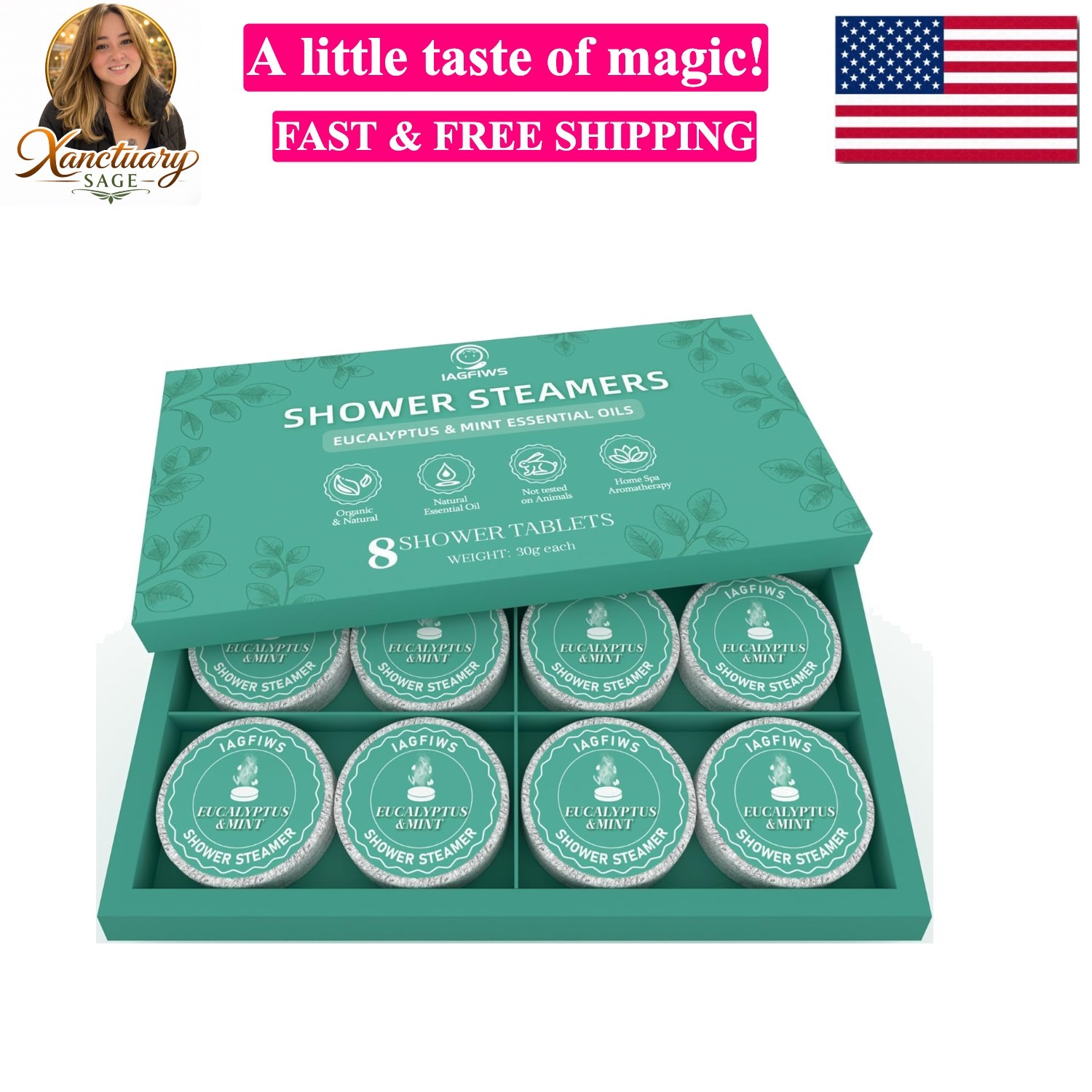 Shower Steamers Aromatherapy, Easter Basket Stuffers for Adults, 8-Pack Showe...